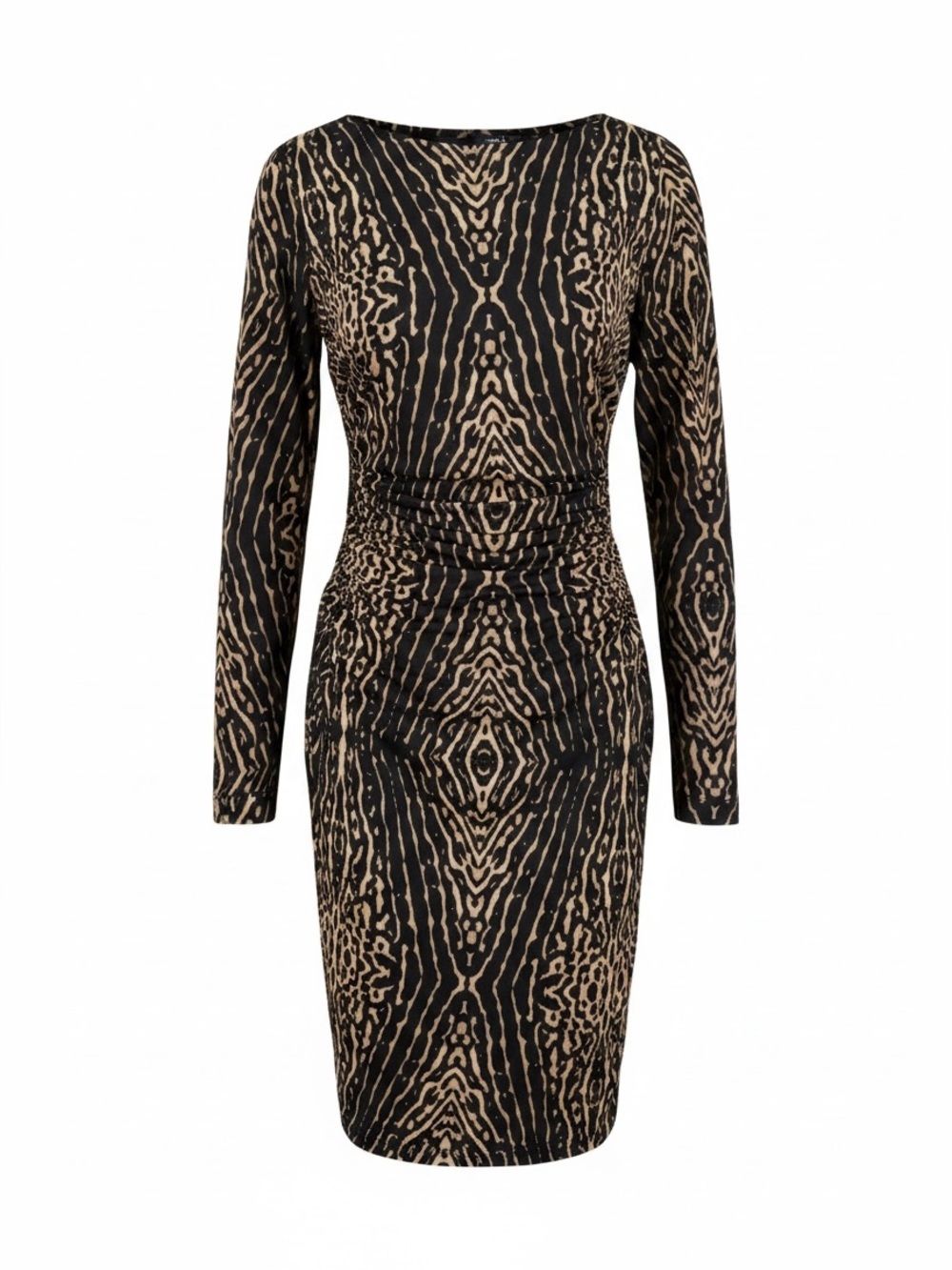 Kenneth Cole Animal Print Ruched Dress
